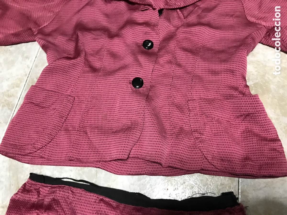Antig&uuml;edades: Falda y chaqueta .Talla 40 aprox. - Foto 6