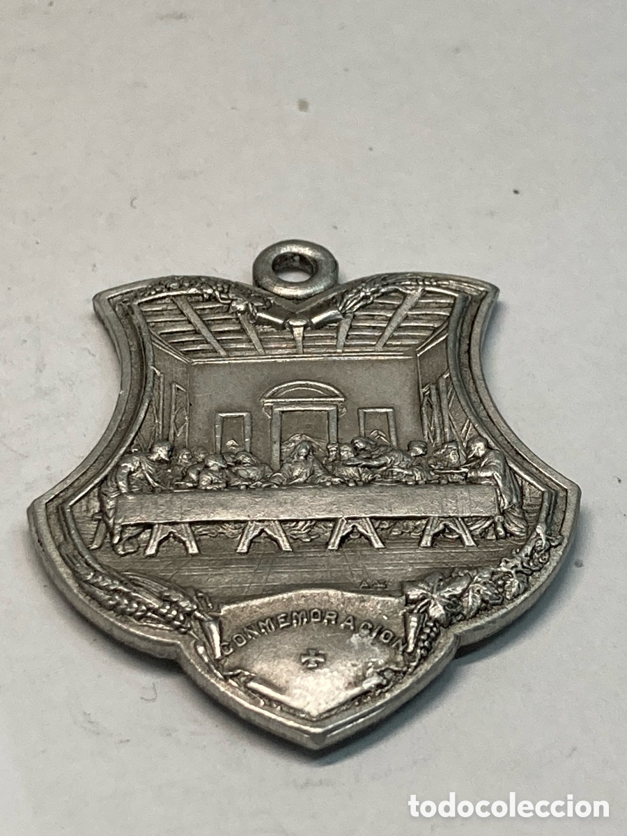 Antig&uuml;edades: Medalla de metal religioso C260 - Foto 2