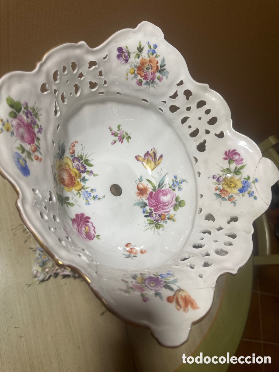 Antig&uuml;edades: Centro de porcelana de coleccion - Foto 4
