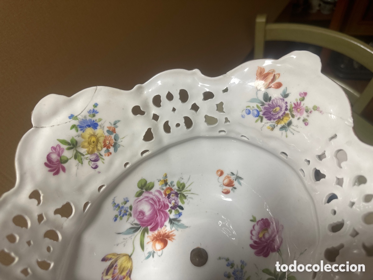 Antig&uuml;edades: Centro de porcelana de coleccion - Foto 5