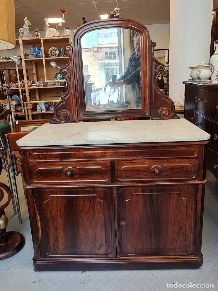 Antig&uuml;edades: C&oacute;moda peinadora de palosanto - Foto 3