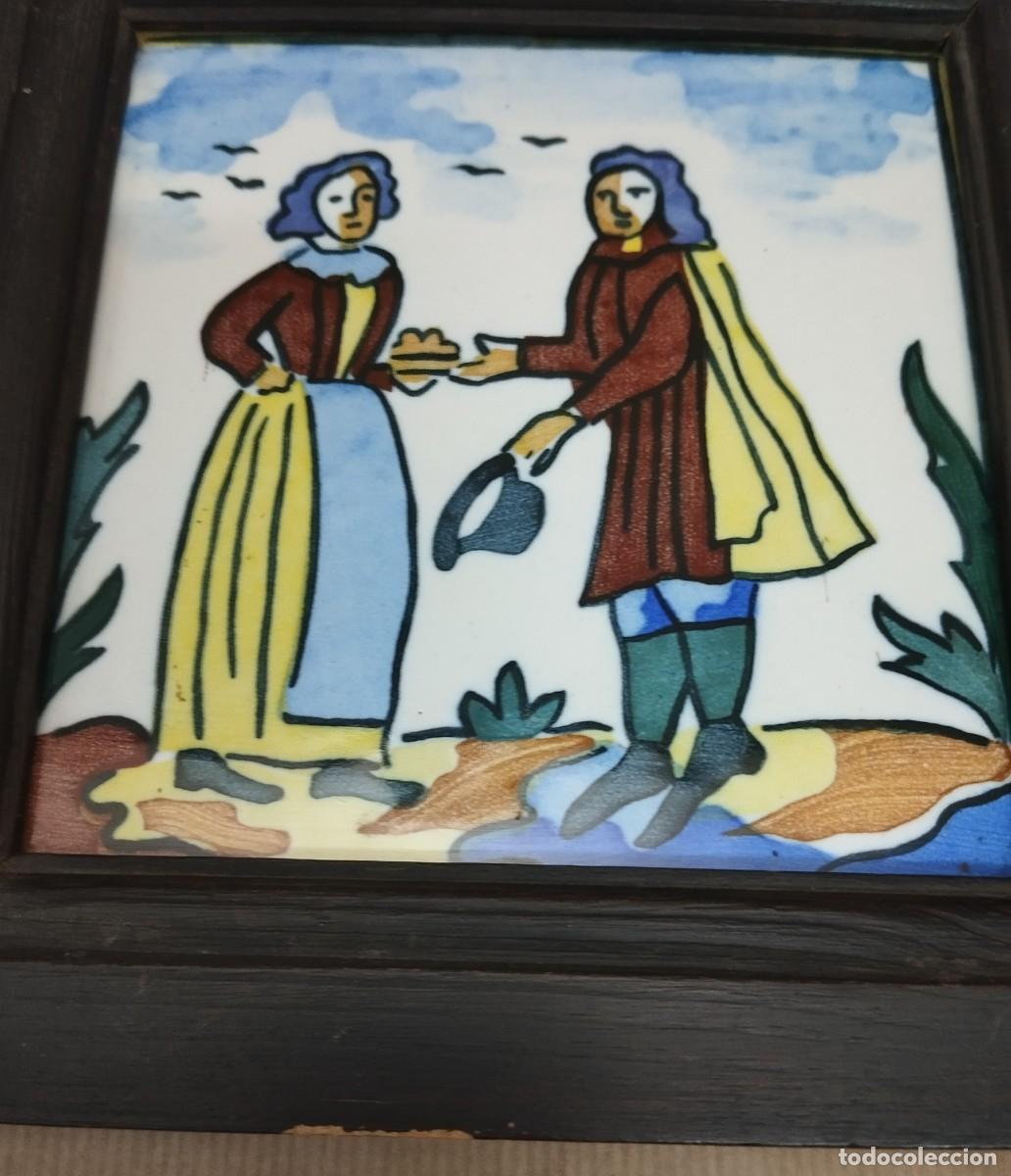 Antig&uuml;edades: AZULEJO DE OFICIOS ENMARCADO - Foto 3