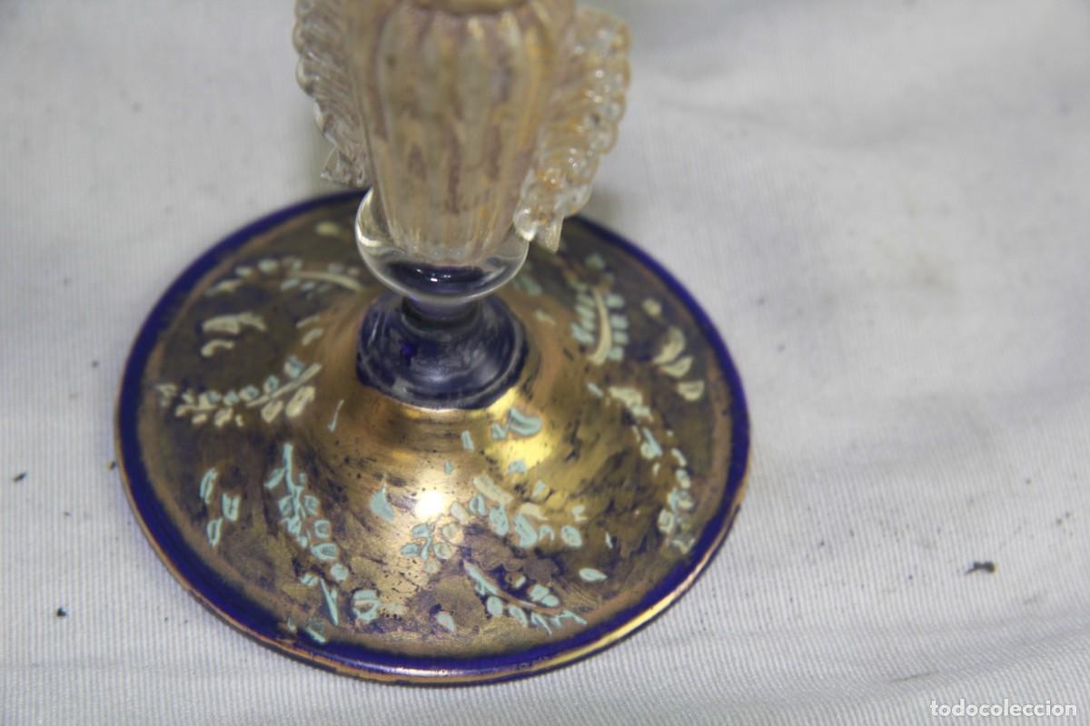 Antig&uuml;edades: Copa en cristal de Murano de color azul - Foto 7