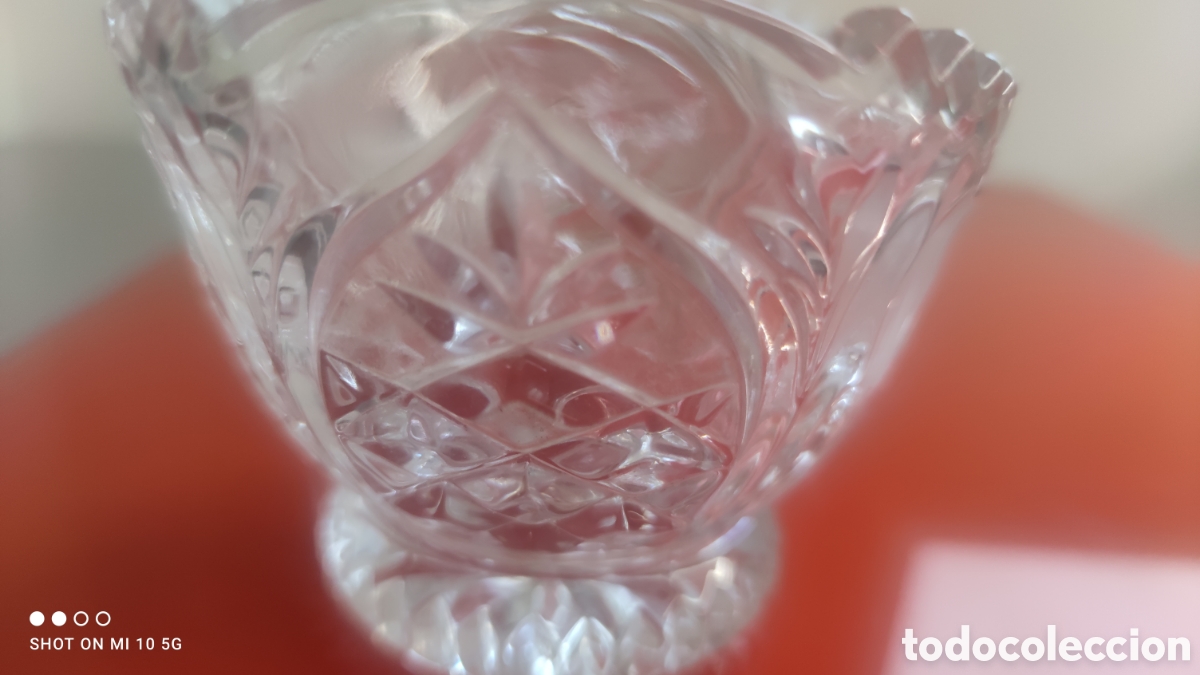 Antig&uuml;edades: CENTRO PEQUE&Ntilde;O DE CRISTAL TALLADO - Foto 3