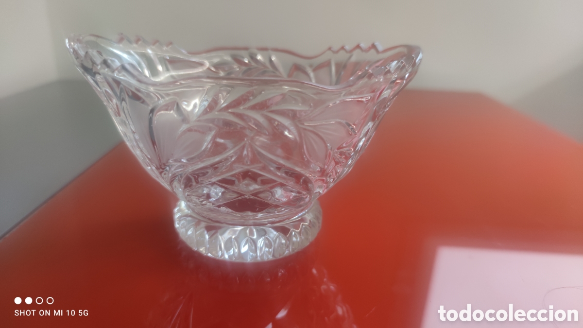 Antig&uuml;edades: CENTRO PEQUE&Ntilde;O DE CRISTAL TALLADO - Foto 1