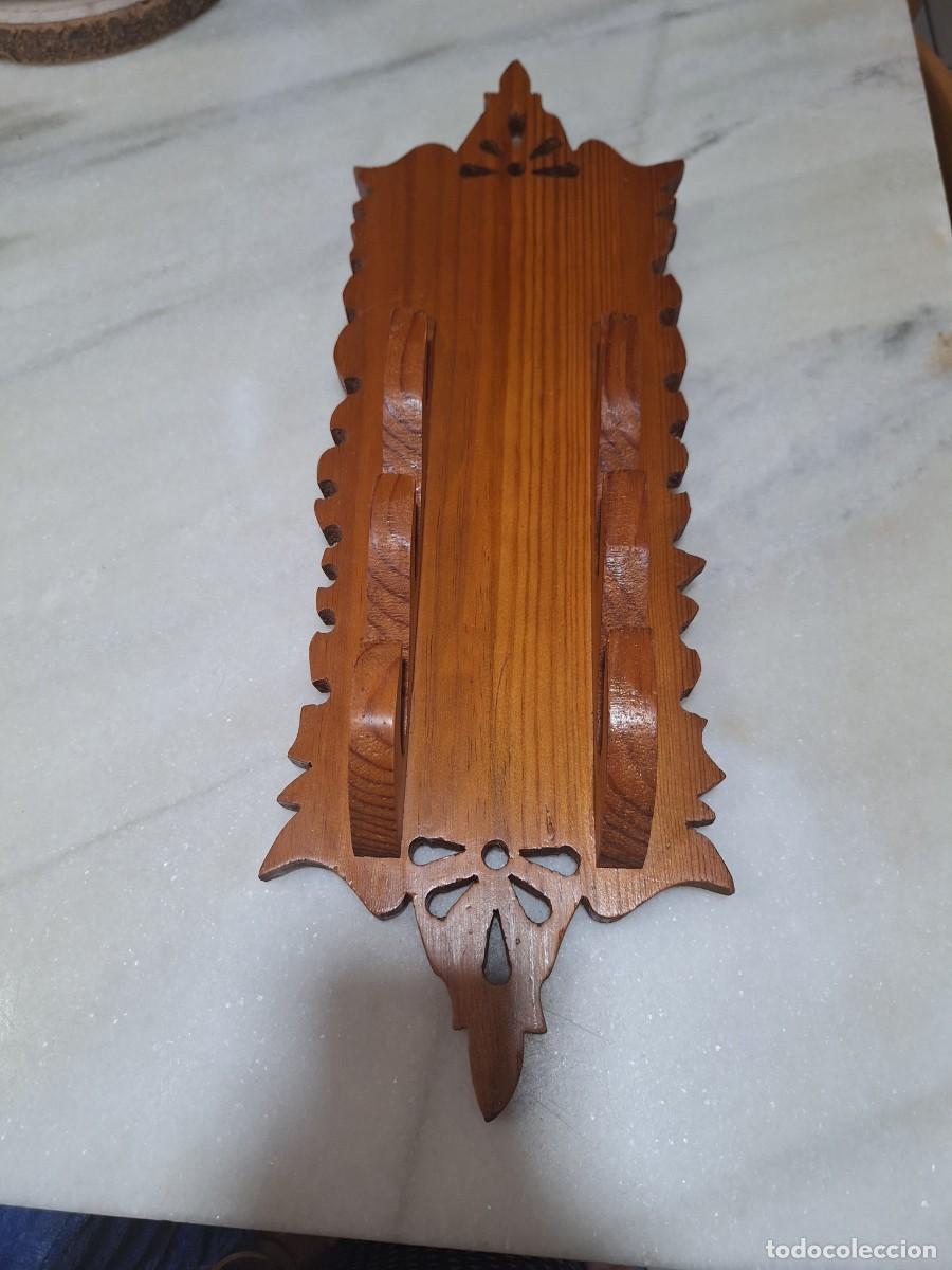 Antig&uuml;edades: Platero de madera tallado. - Foto 1