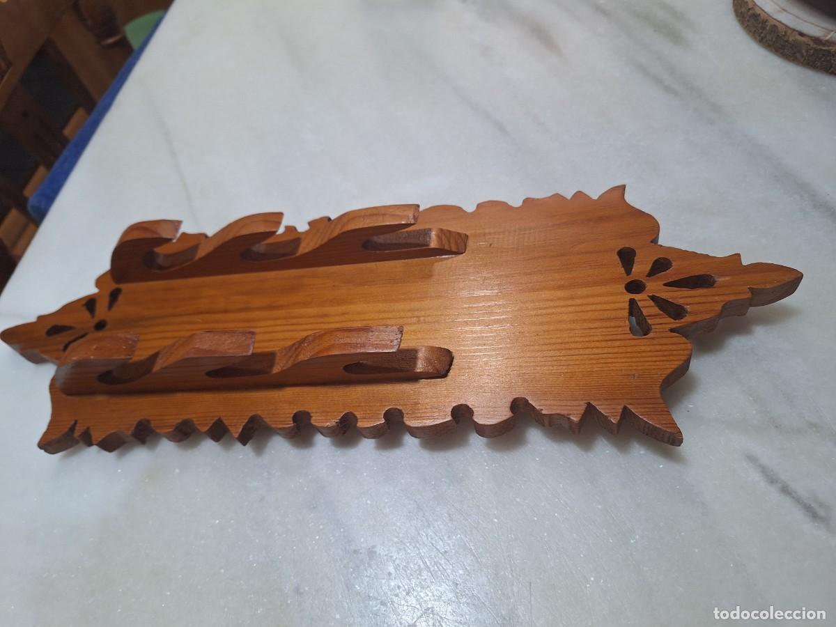 Antig&uuml;edades: Platero de madera tallado. - Foto 2