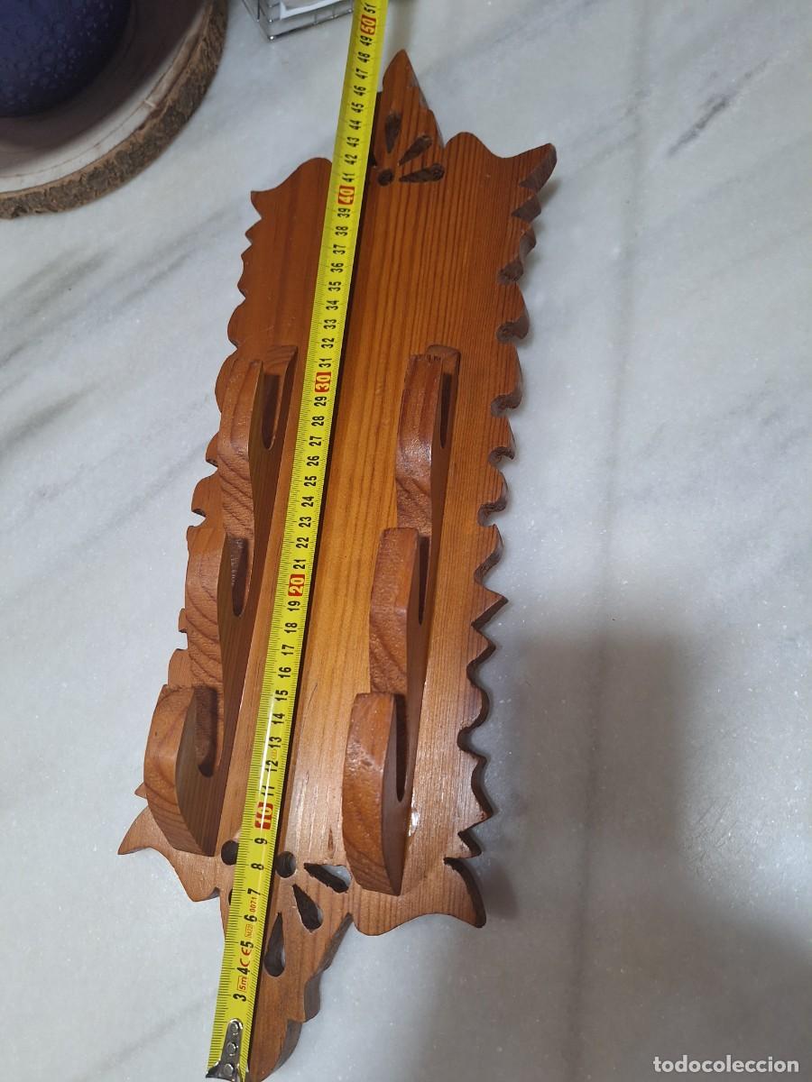 Antig&uuml;edades: Platero de madera tallado. - Foto 4