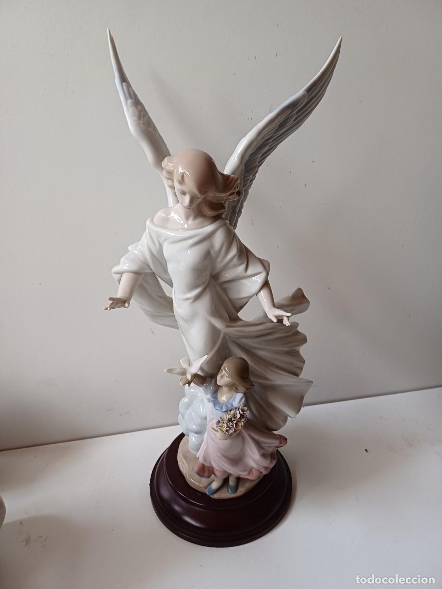 Antig&uuml;edades: LLADRO ANGEL DE LA GUARDA 56 cms - Foto 1