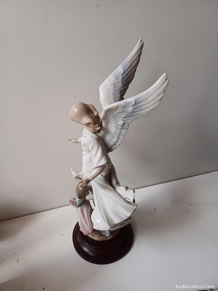 Antig&uuml;edades: LLADRO ANGEL DE LA GUARDA 56 cms - Foto 4