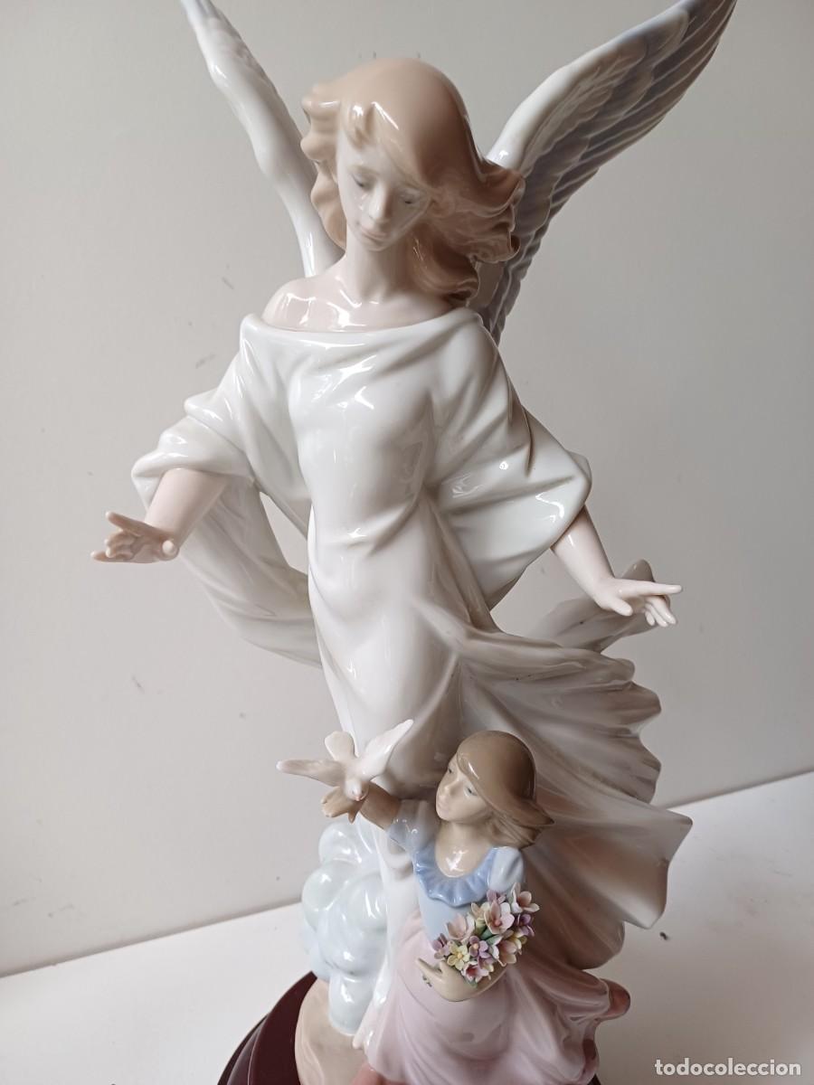 Antig&uuml;edades: LLADRO ANGEL DE LA GUARDA 56 cms - Foto 5