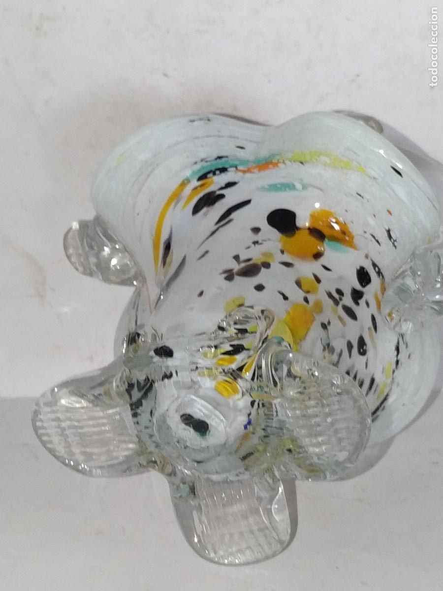 Antig&uuml;edades: Cesta cristal jaspeado de Murano - Foto 7