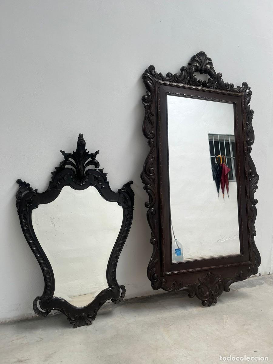 Antig&uuml;edades: Espejo biselado y espejo rectangular. - Foto 4