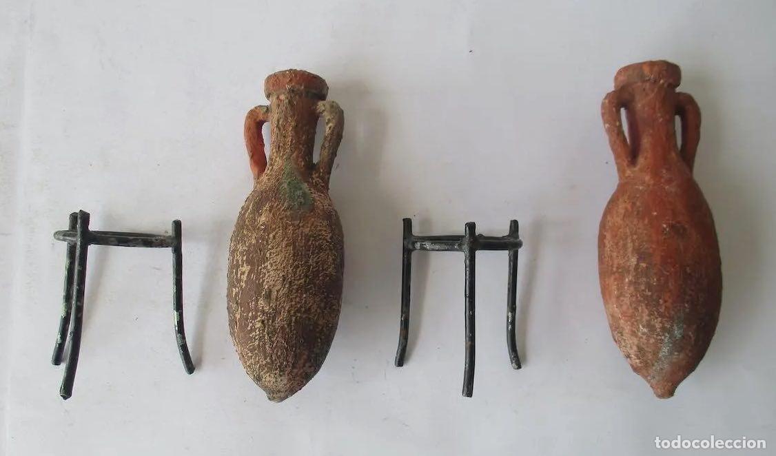 Antig&uuml;edades: DOS ANFORAS - FIGURAS DE SOBREMESA - Foto 2