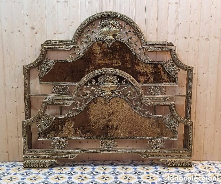 Antig&uuml;edades: Antigua cama de bronce estilo barroco - Foto 1