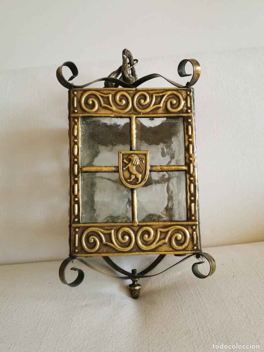 Antig&uuml;edades: FAROL DE LATON &ndash; SIGLO XIX - Foto 1