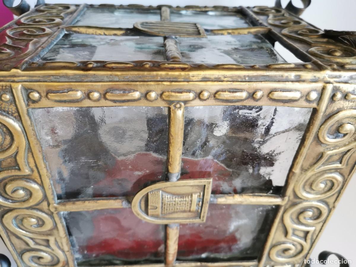 Antig&uuml;edades: FAROL DE LATON &ndash; SIGLO XIX - Foto 10