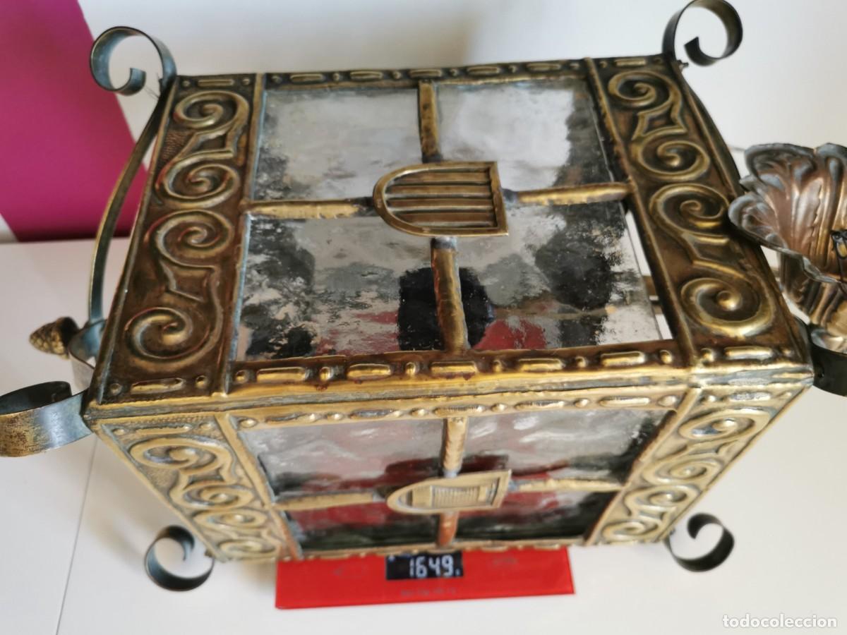 Antig&uuml;edades: FAROL DE LATON &ndash; SIGLO XIX - Foto 11