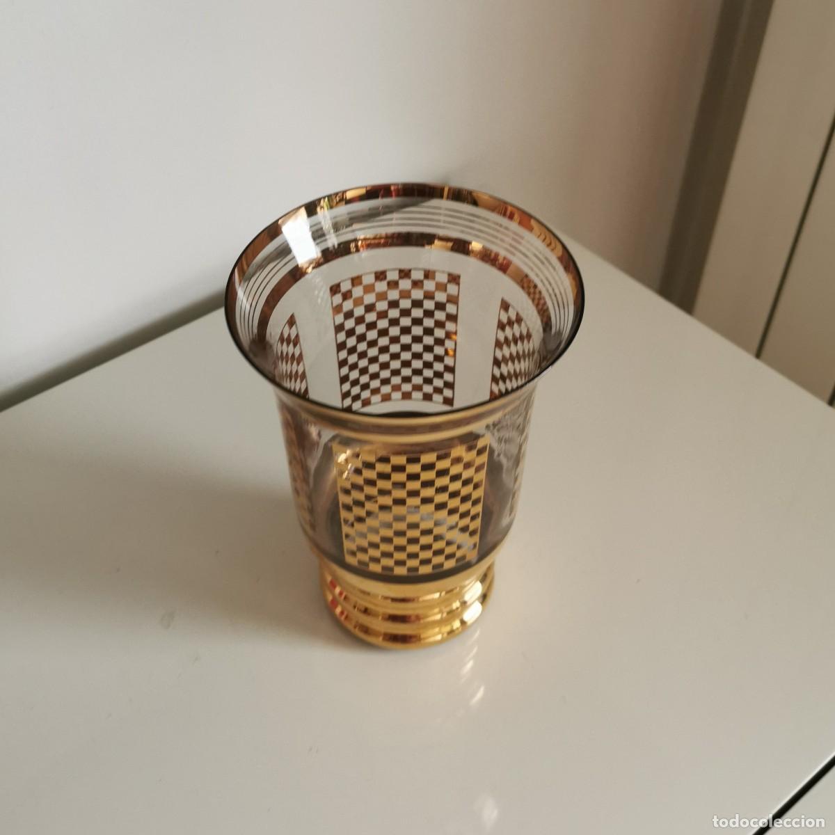 Antig&uuml;edades: JARRON ANTIGUO DE CRISTAL BELGA - Foto 3