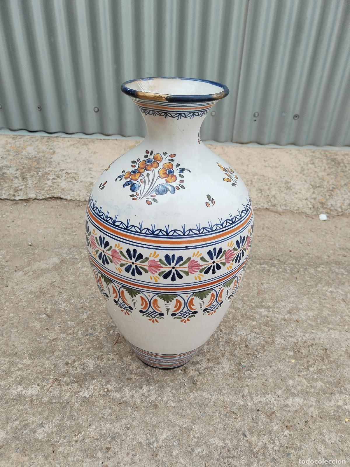 Antig&uuml;edades: jarron en ceramica de talavera - Foto 4