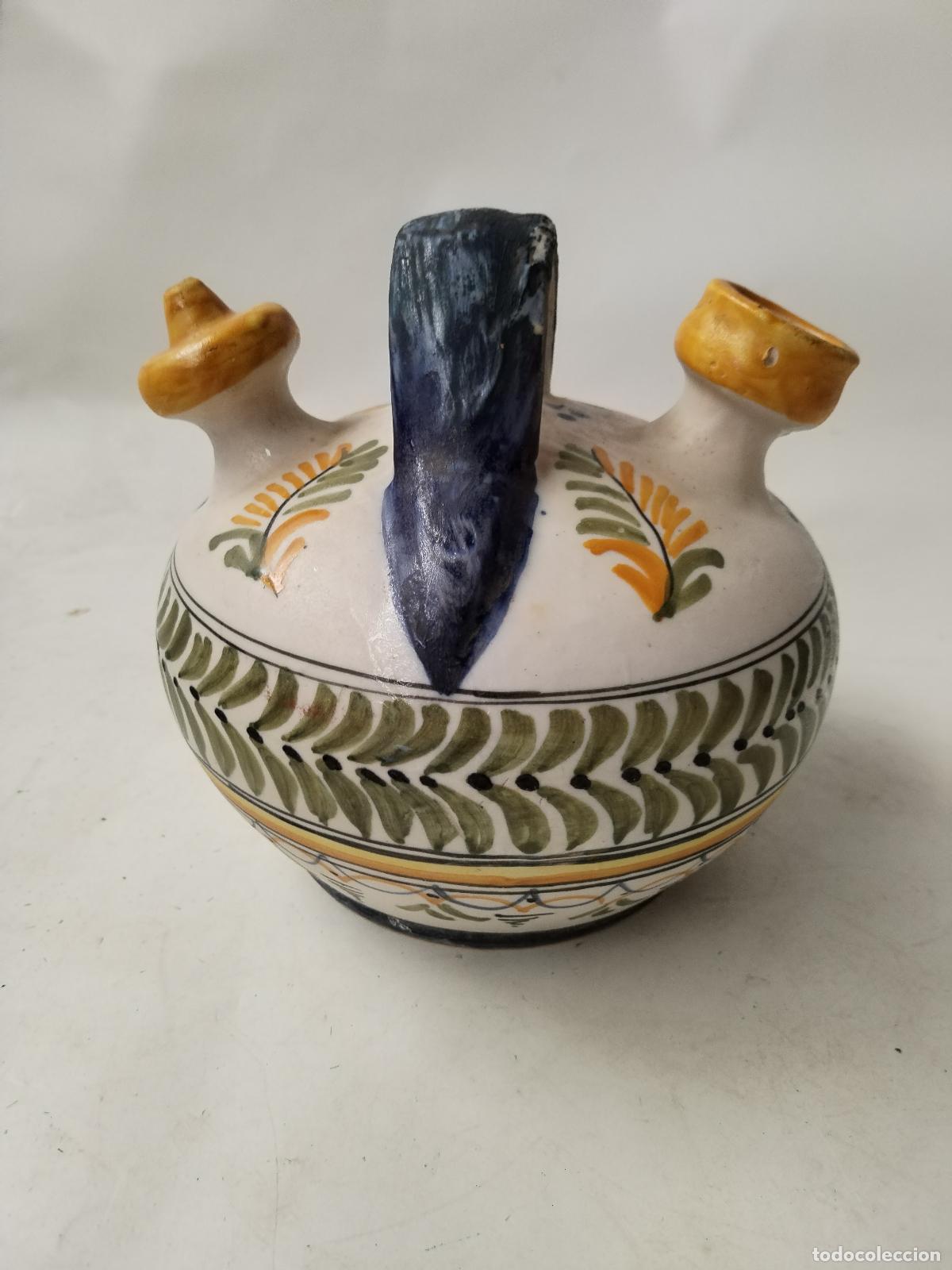 Antig&uuml;edades: botijo en ceramica de talavera - Foto 5