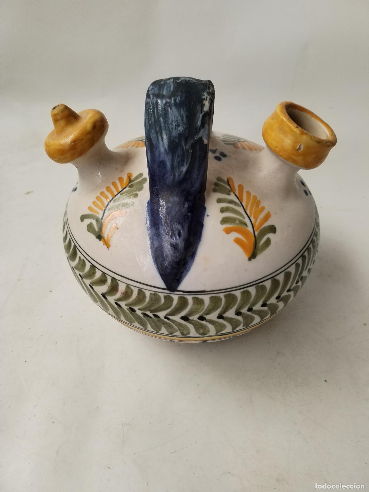 Antig&uuml;edades: botijo en ceramica de talavera - Foto 6