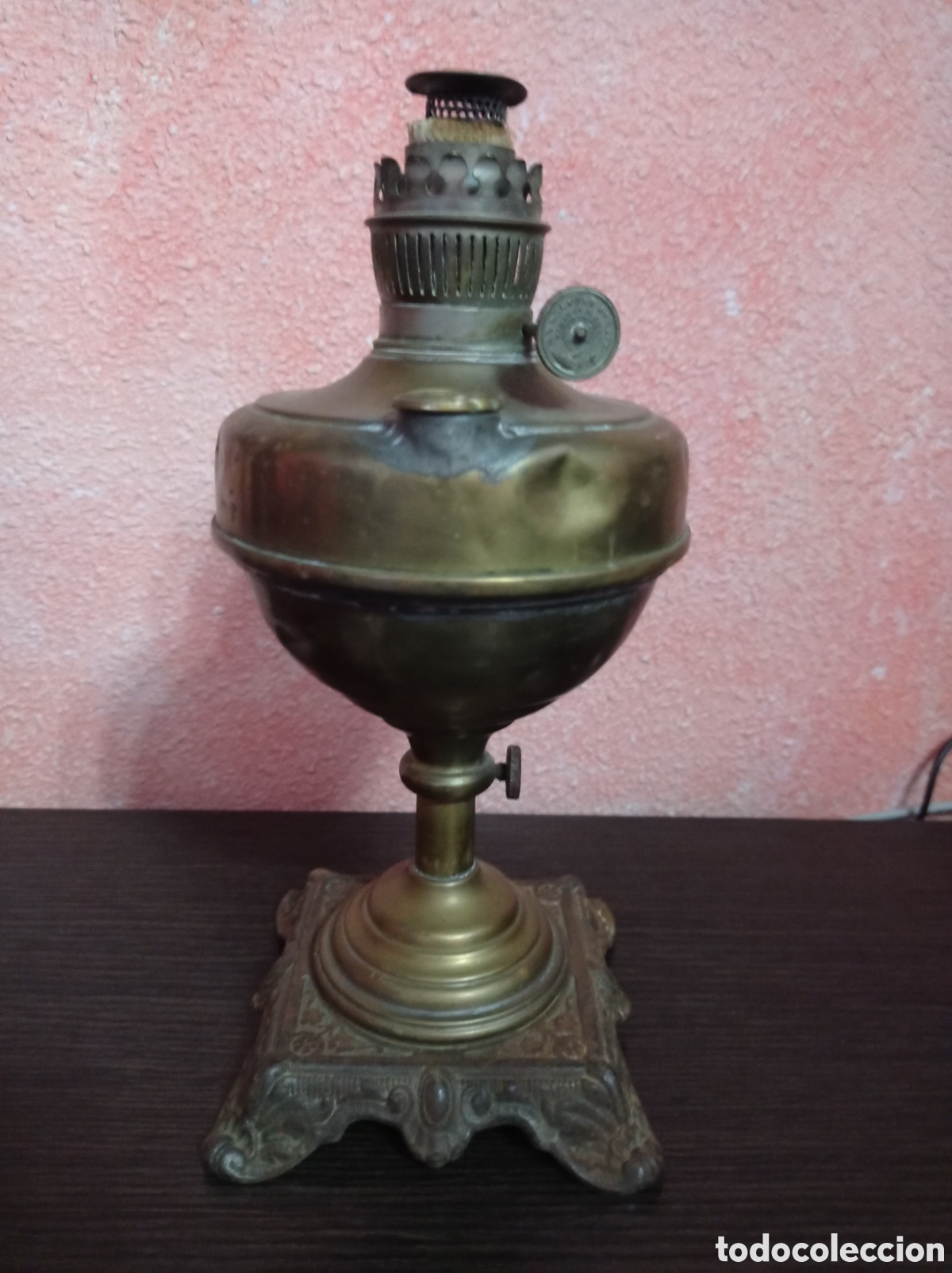 Antig&uuml;edades: L&aacute;mpara de aceite de lat&oacute;n - Foto 1