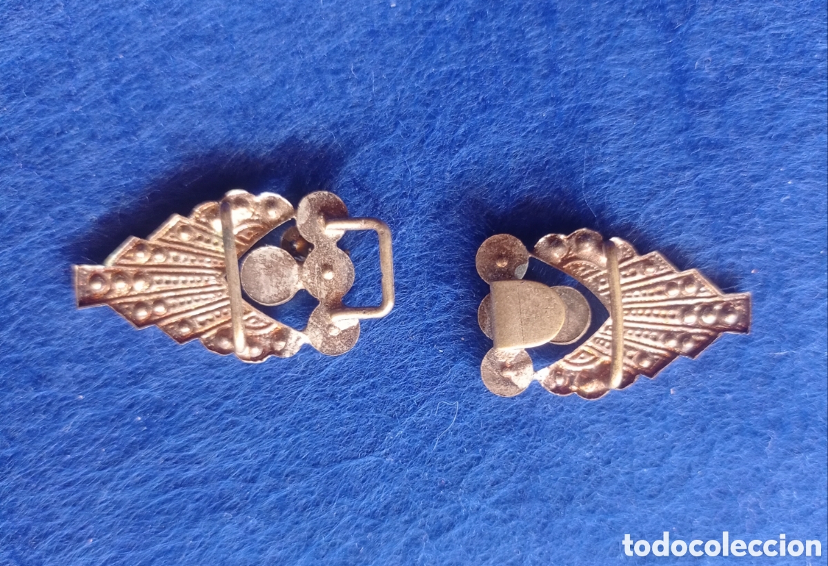 Antig&uuml;edades: ⚜️ANTIGUO BROCHE DE CAPA CON PEDRER&Iacute;A - Foto 3