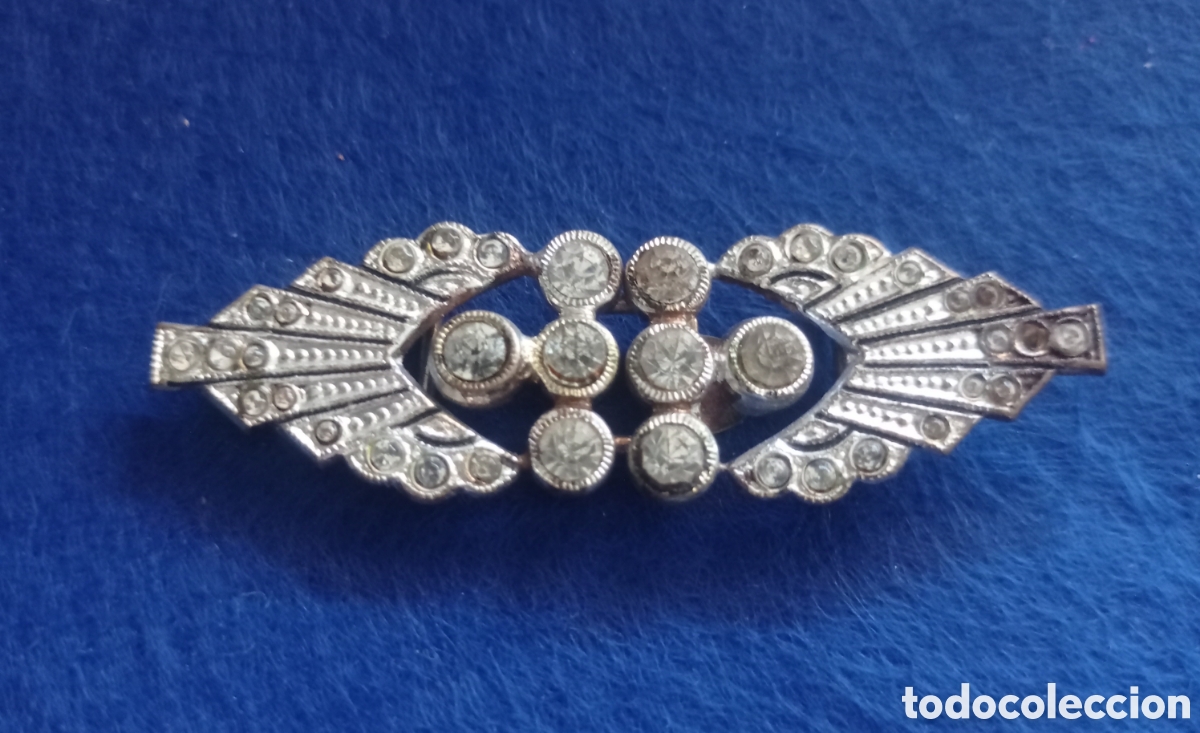 Antig&uuml;edades: ⚜️ANTIGUO BROCHE DE CAPA CON PEDRER&Iacute;A - Foto 1