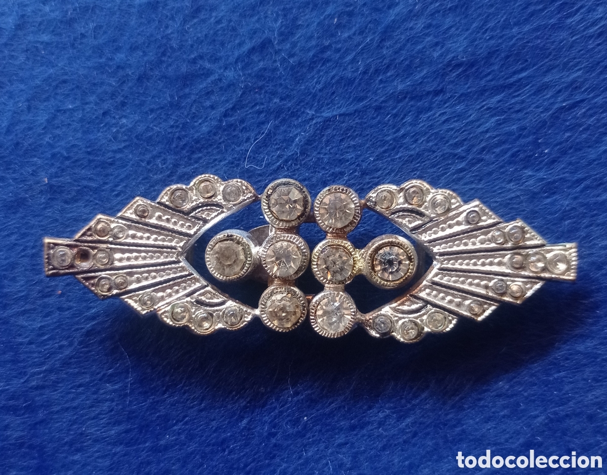 Antig&uuml;edades: ⚜️ANTIGUO BROCHE DE CAPA CON PEDRER&Iacute;A - Foto 4