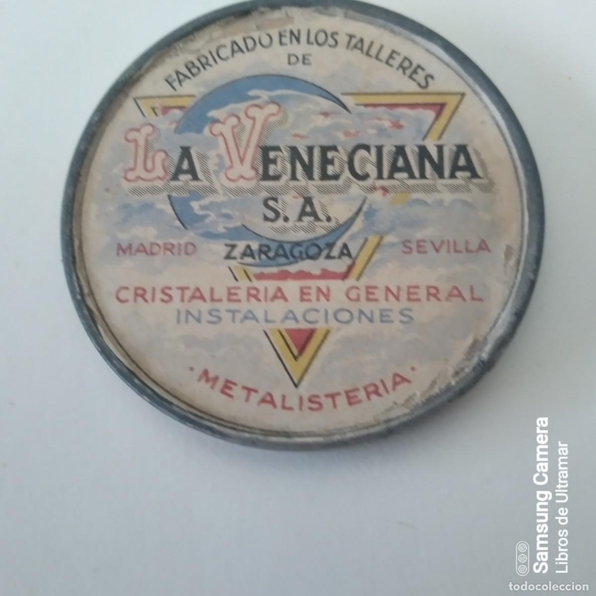 Antig&uuml;edades: Espejo de mano con publicidad. - Foto 1