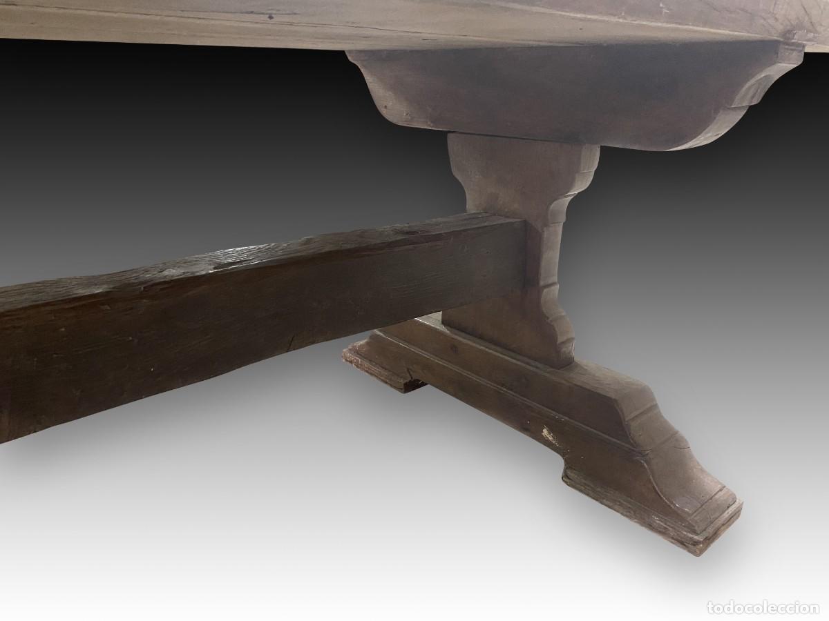 Antig&uuml;edades: Mesa de comedor de estilo r&uacute;stico. Madera de roble. - Foto 5