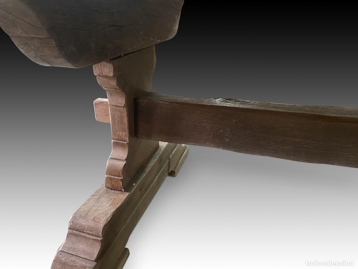 Antig&uuml;edades: Mesa de comedor de estilo r&uacute;stico. Madera de roble. - Foto 6