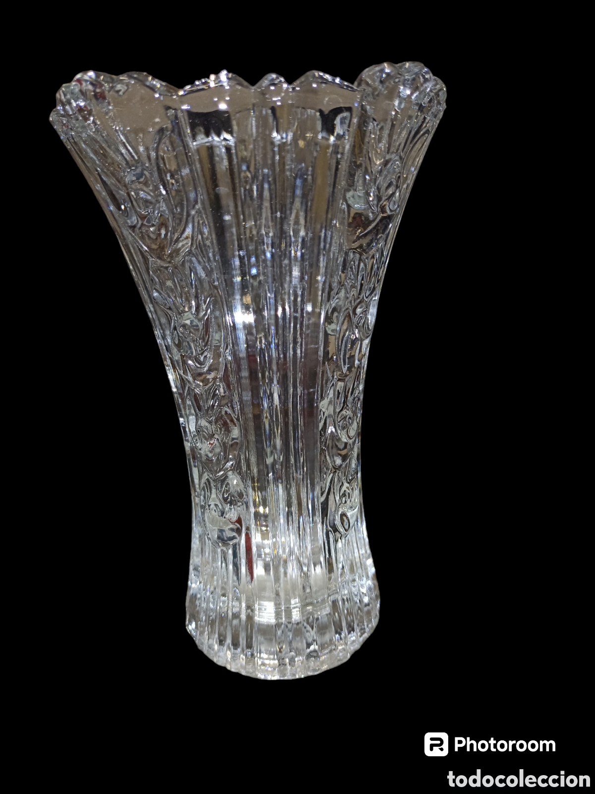 Antig&uuml;edades: Florero cristal tallado - Foto 1