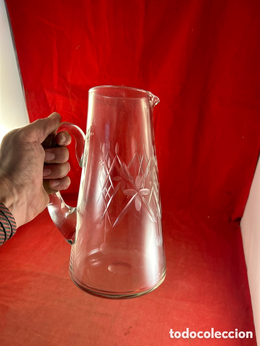 Antig&uuml;edades: JARRA DE CRISTAL TALLADO - Foto 2