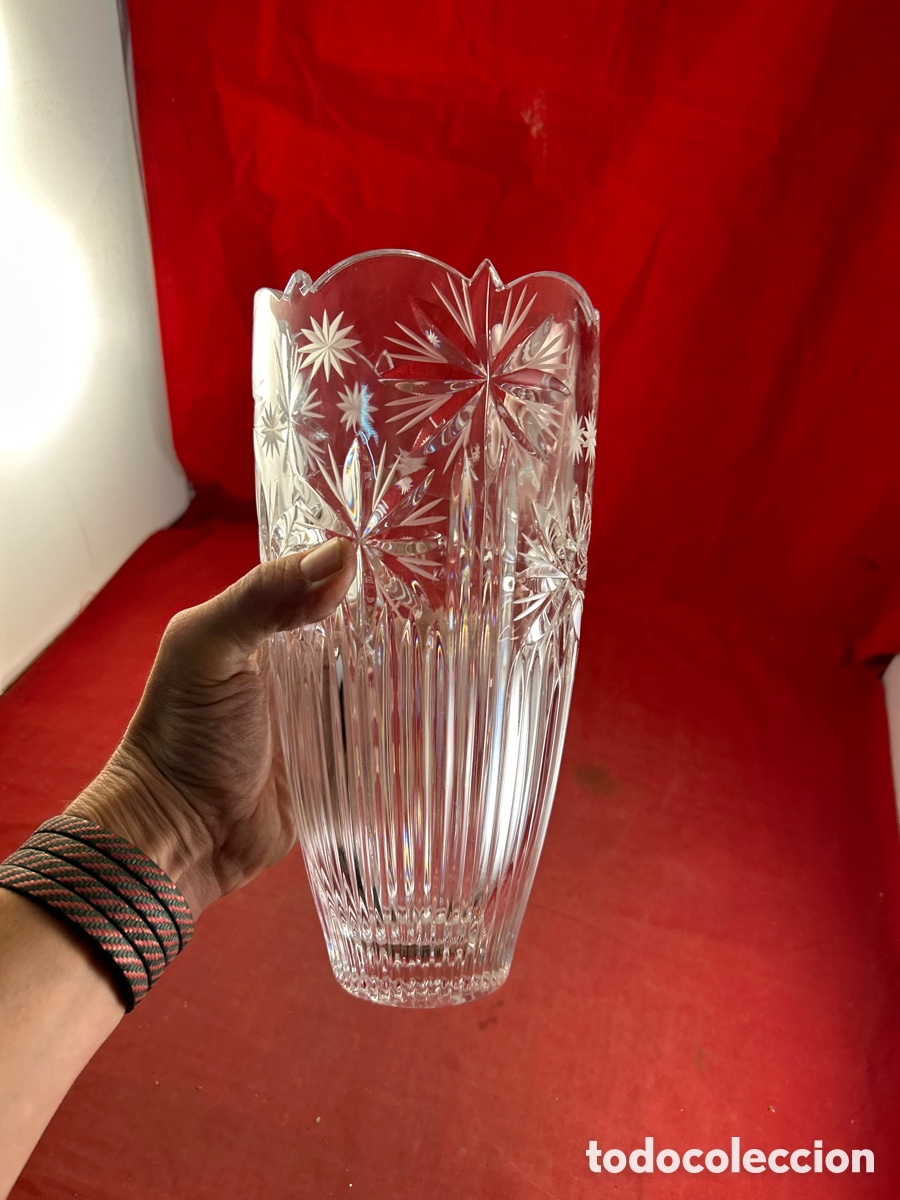 Antig&uuml;edades: FLORERO DE CRISTAL TALLADO - Foto 3