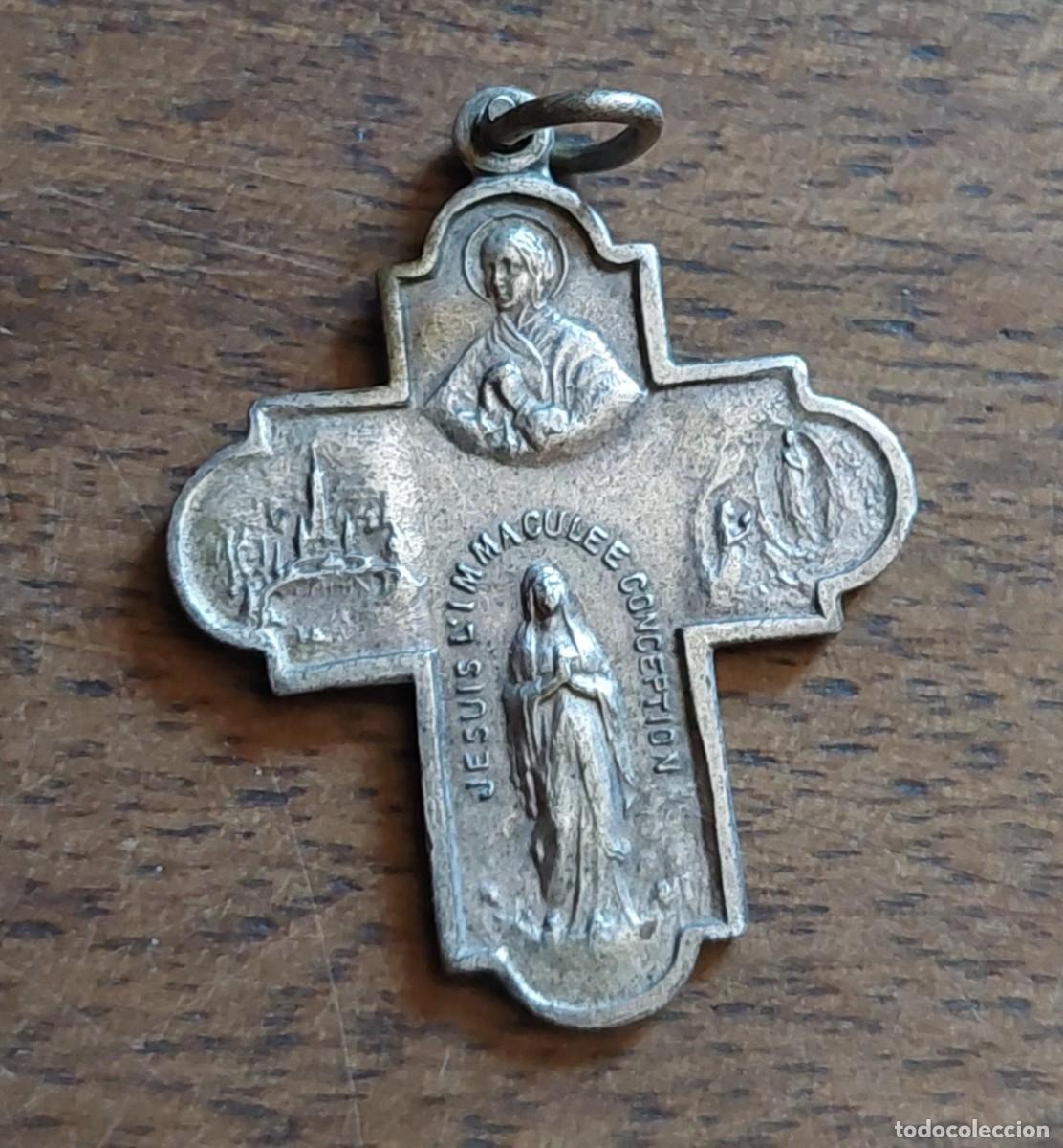 Antig&uuml;edades: Medalla centenario aparici&oacute;n de Lourdes 1958 - Foto 1