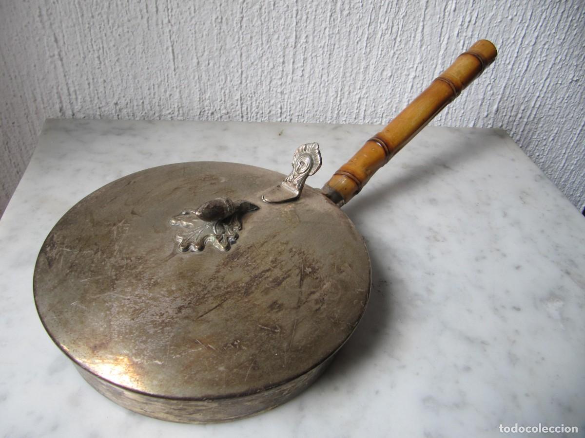 Antig&uuml;edades: servidor de mesa de metal plateado - Foto 2
