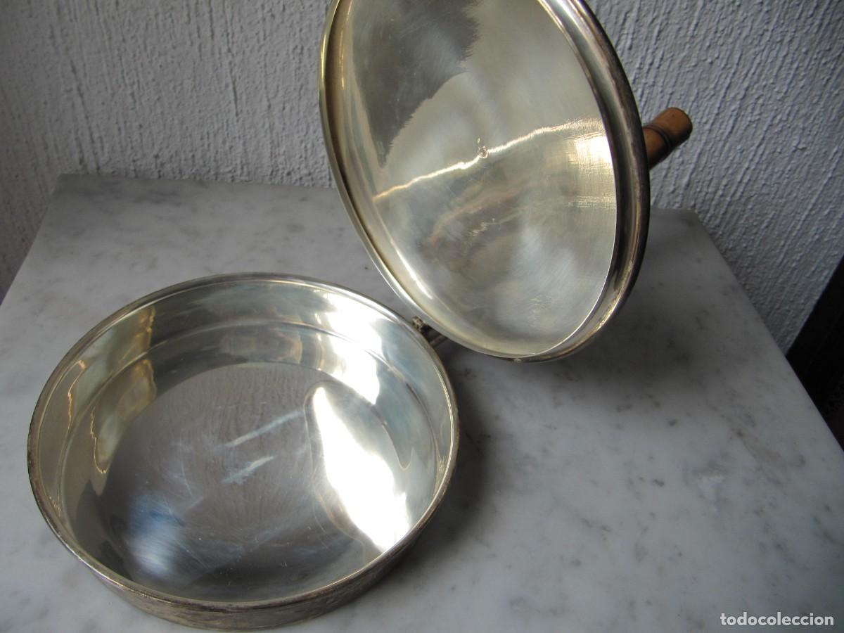 Antig&uuml;edades: servidor de mesa de metal plateado - Foto 4