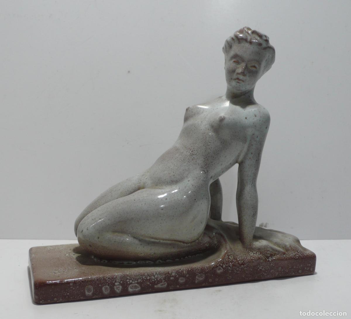 Antig&uuml;edades: MUJER EN CERAMICA ESMALTADA - Foto 1
