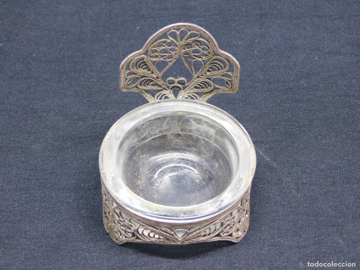 Antig&uuml;edades: CENICERO CON FILIGRANA DE PLATA - Foto 4