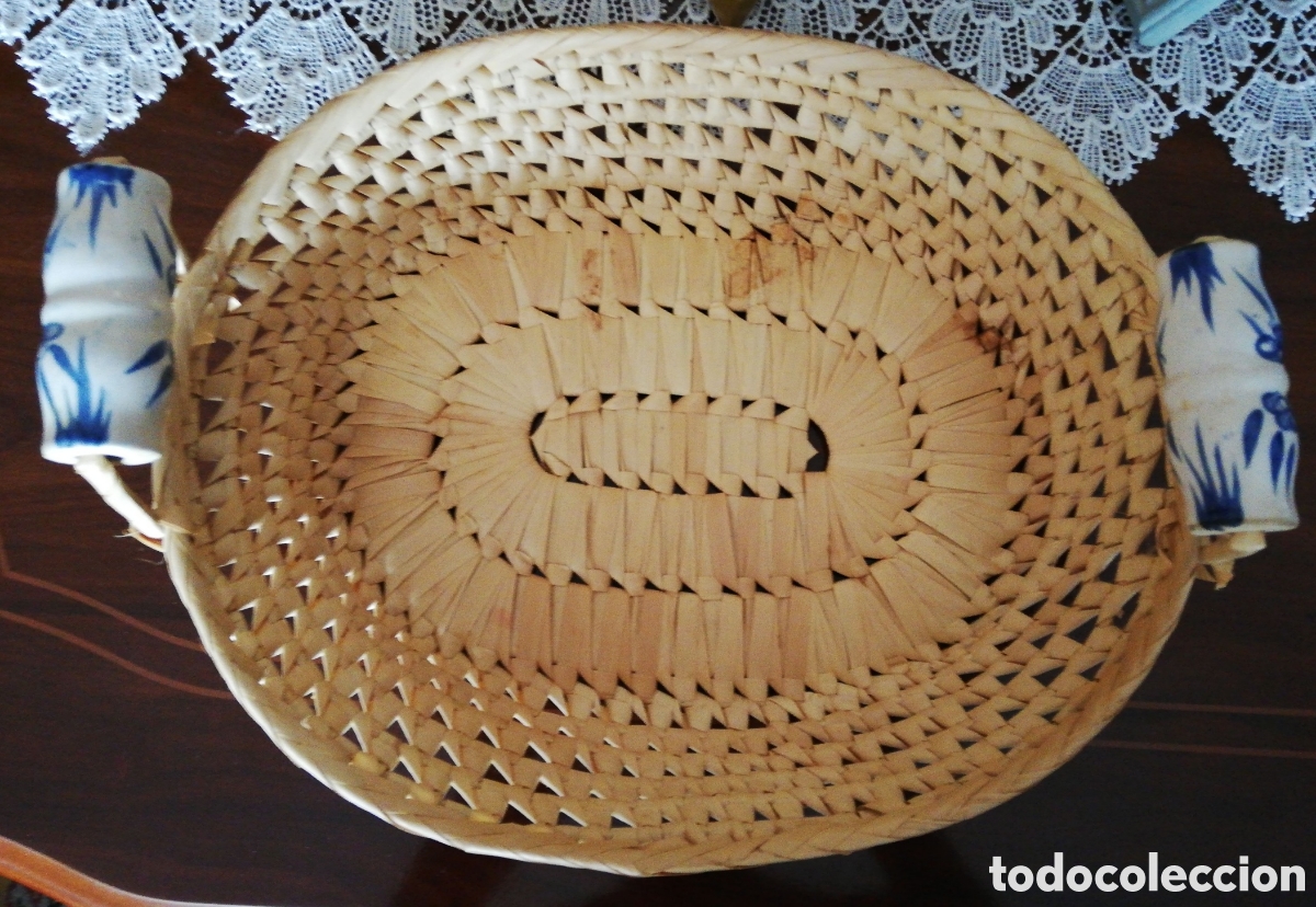 Antig&uuml;edades: CESTA DE MIMBRE PARA PAN - Foto 1