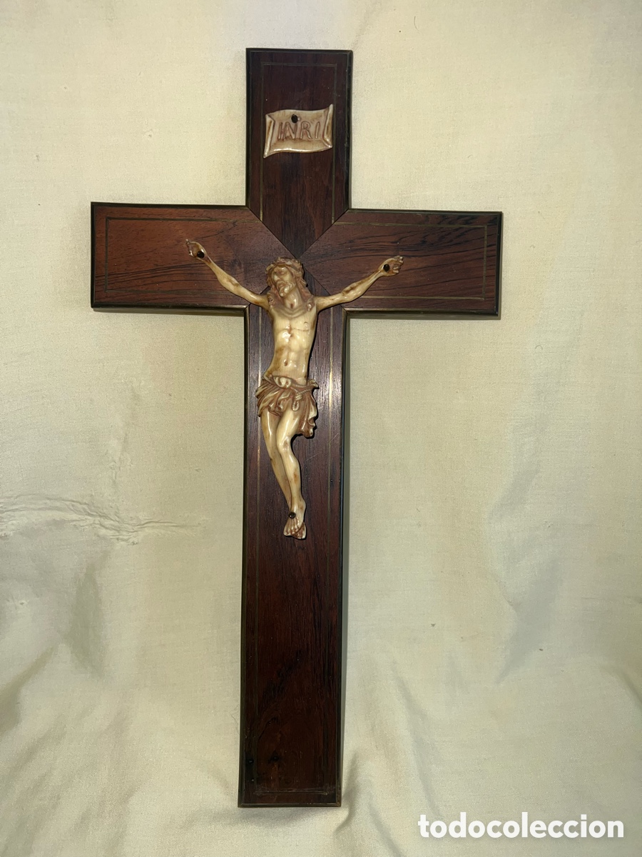 Antig&uuml;edades: Crucifijo con Cristo - Foto 4