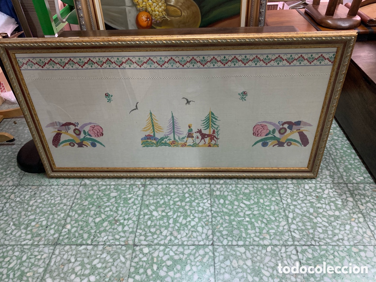 Antig&uuml;edades: 02_ gran cuadro bordados - Foto 2