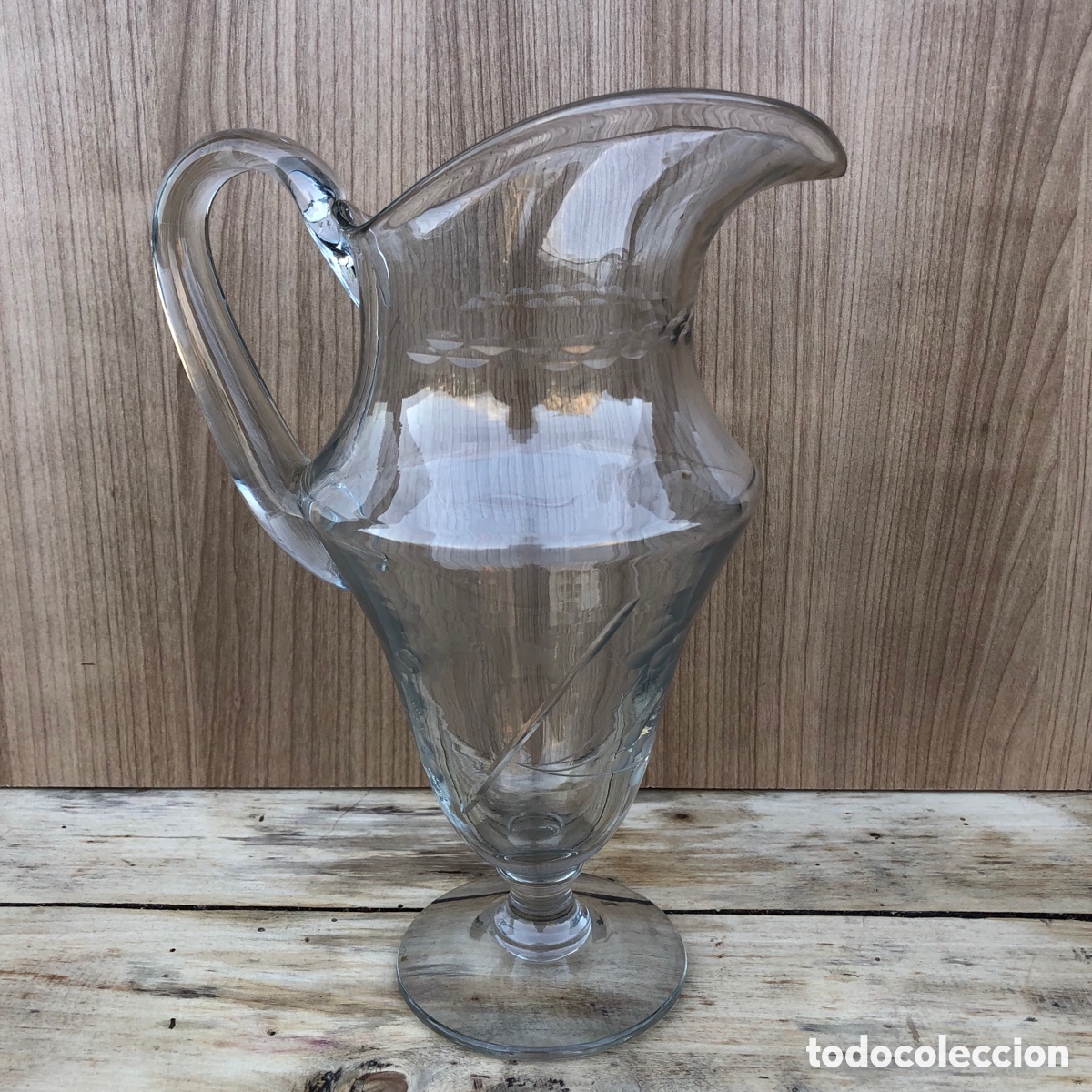 Antig&uuml;edades: ANTIGUA JARRA DE CRISTAL - Foto 2
