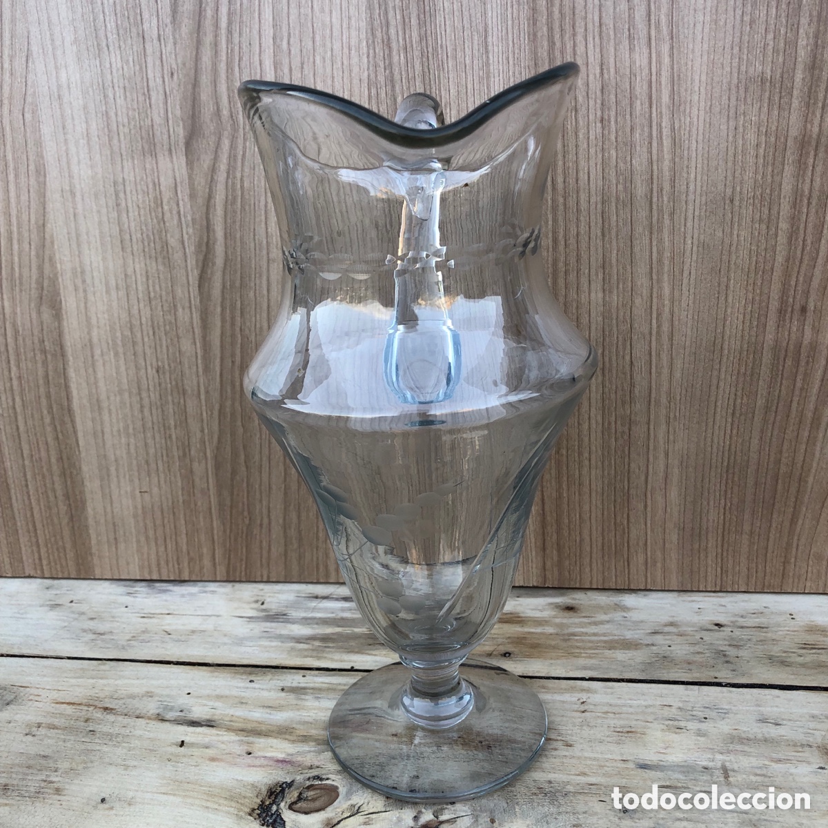 Antig&uuml;edades: ANTIGUA JARRA DE CRISTAL - Foto 3