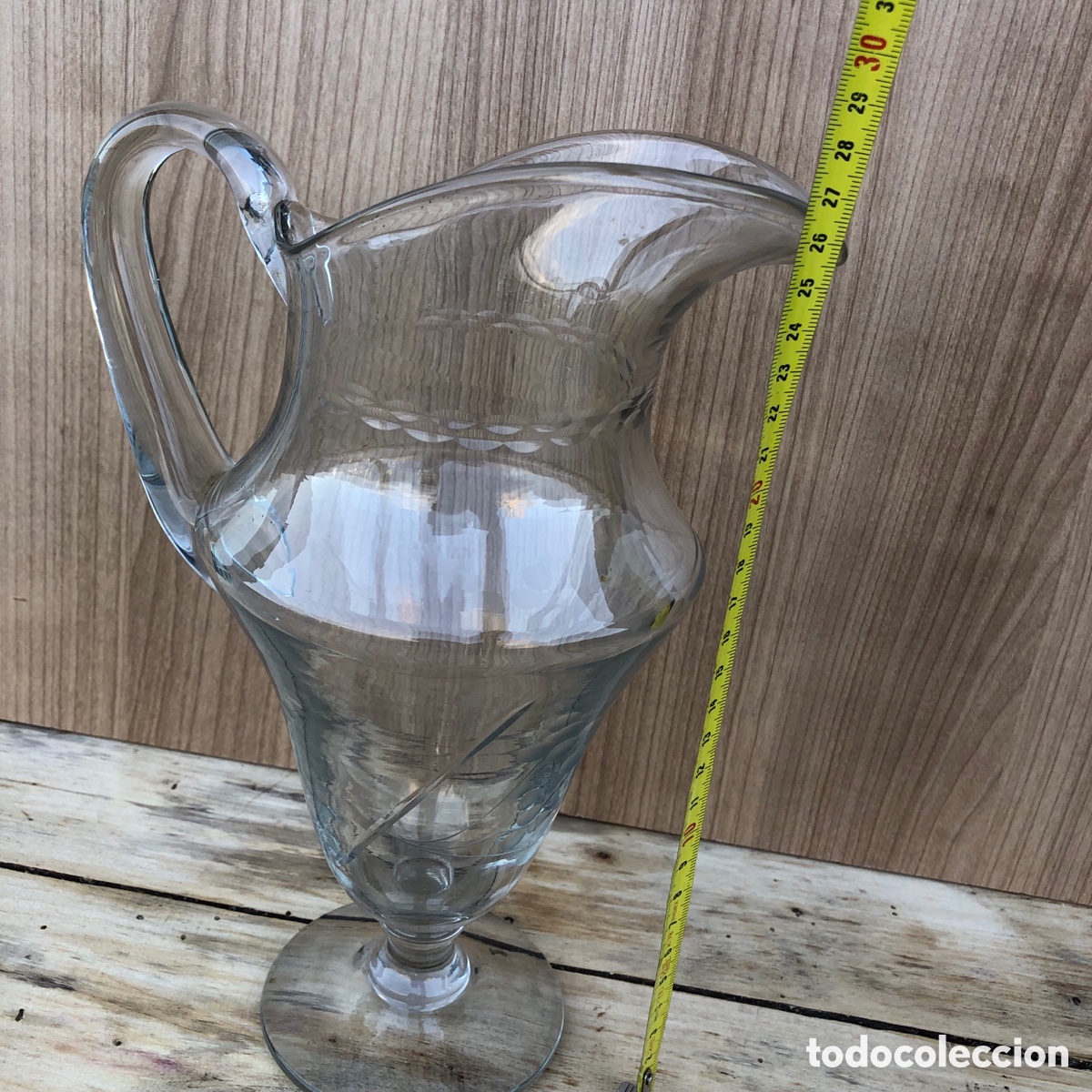 Antig&uuml;edades: ANTIGUA JARRA DE CRISTAL - Foto 4