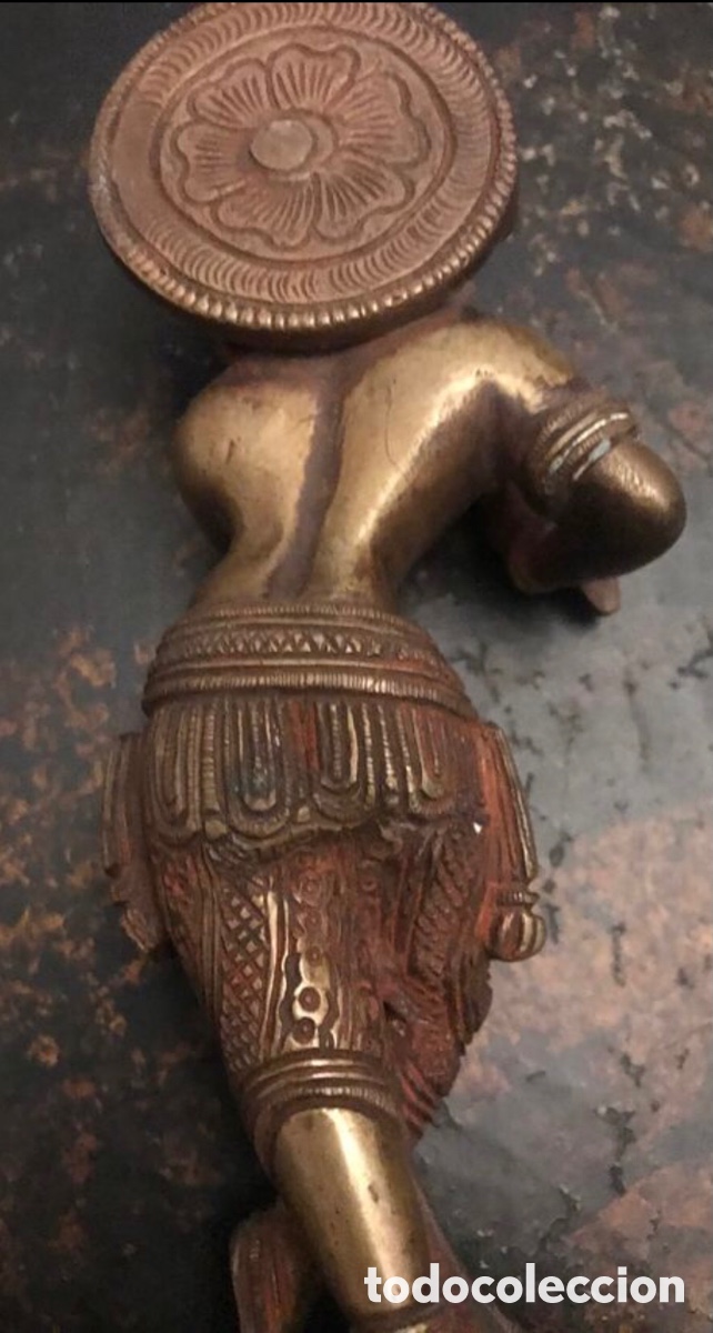 Antig&uuml;edades: Figura diosa Indu bronce - Foto 3