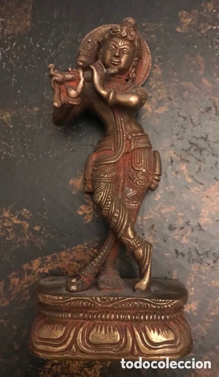 Antig&uuml;edades: Figura diosa Indu bronce - Foto 1