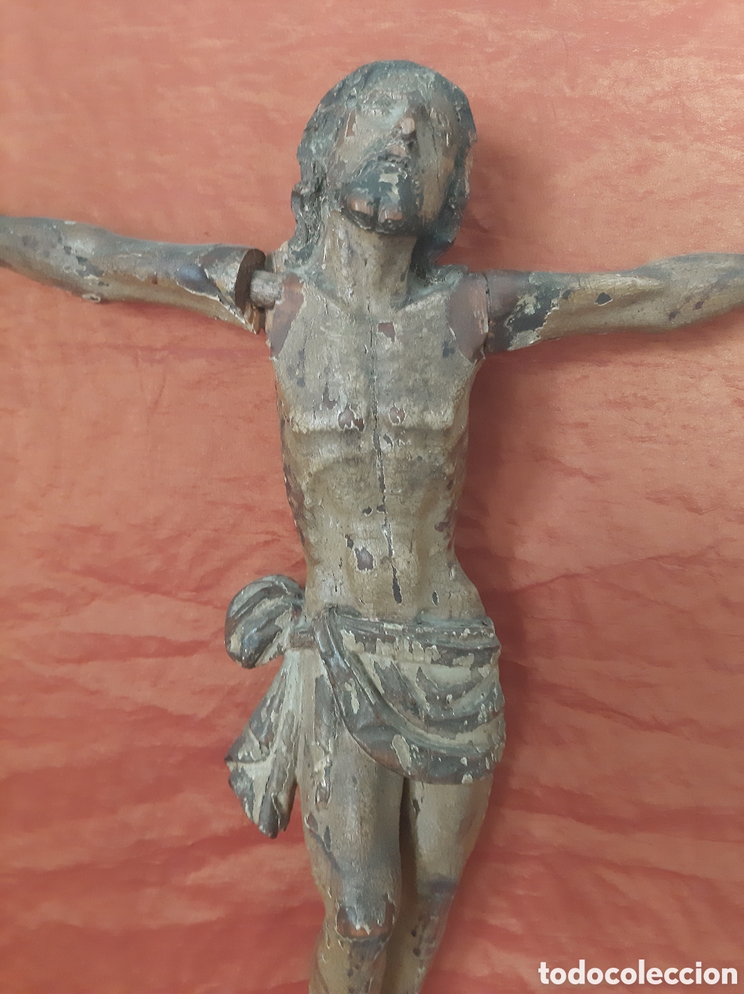 Antig&uuml;edades: Cristo de madera policromada - Foto 2
